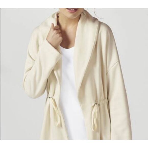 Fabletics "Sage" Open Front Jacket Cream Women's Large - Picture 14 of 15